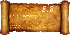 Erkel Botond névjegykártya